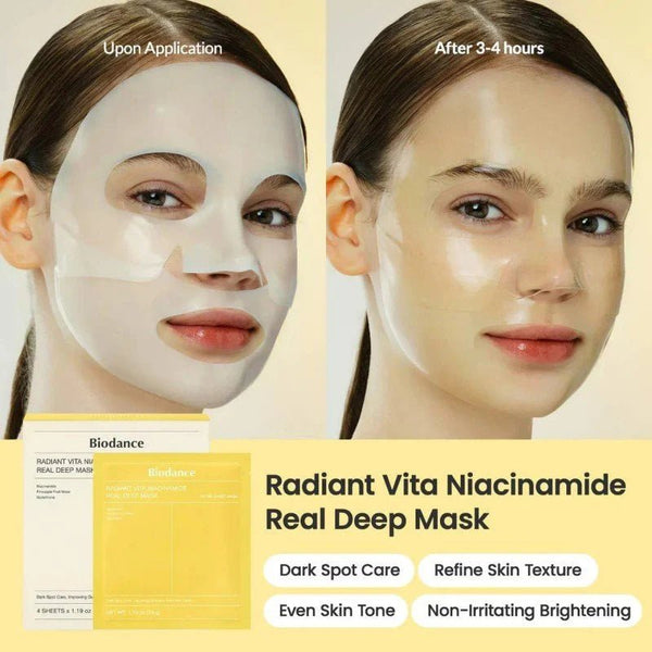 BIODANCE Radiant Vita Niacinamide Real Deep Mask (1pcs) - beautybuddy.nl