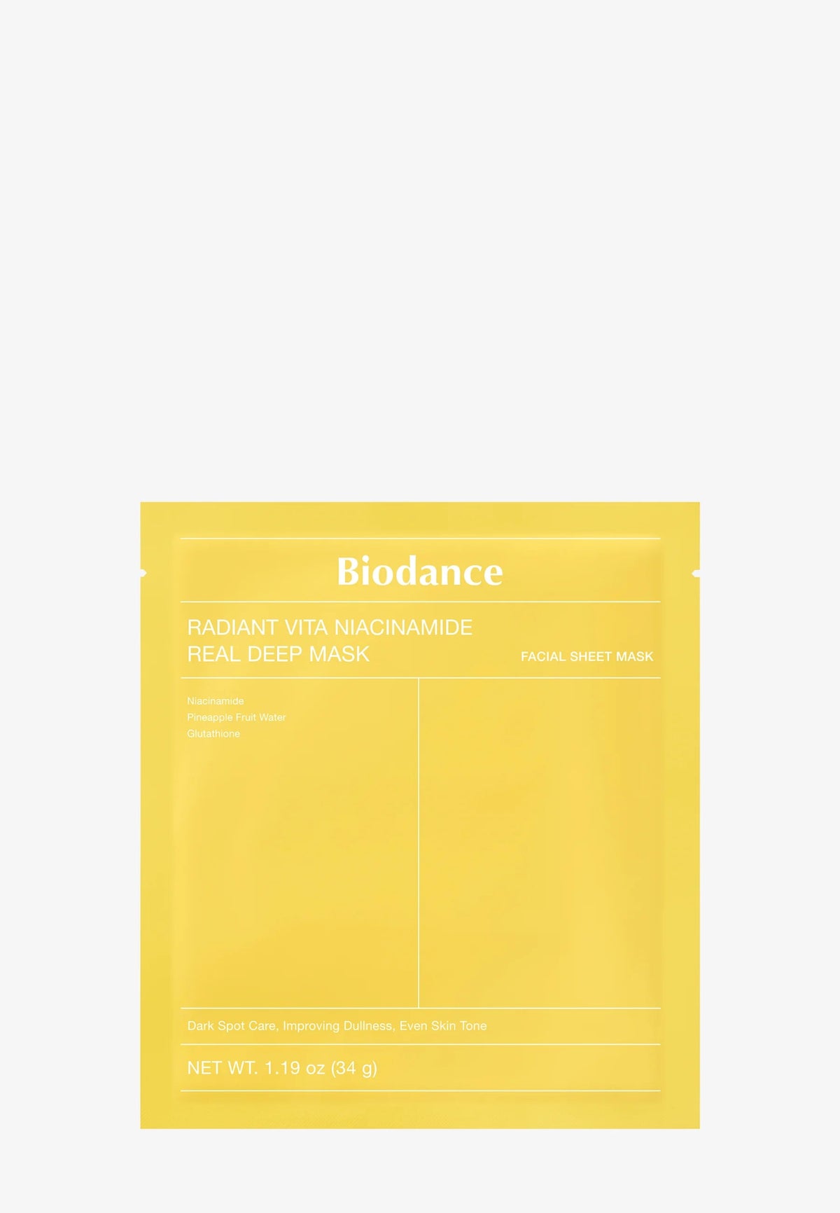 BIODANCE Radiant Vita Niacinamide Real Deep Mask (1pcs) - beautybuddy.nl