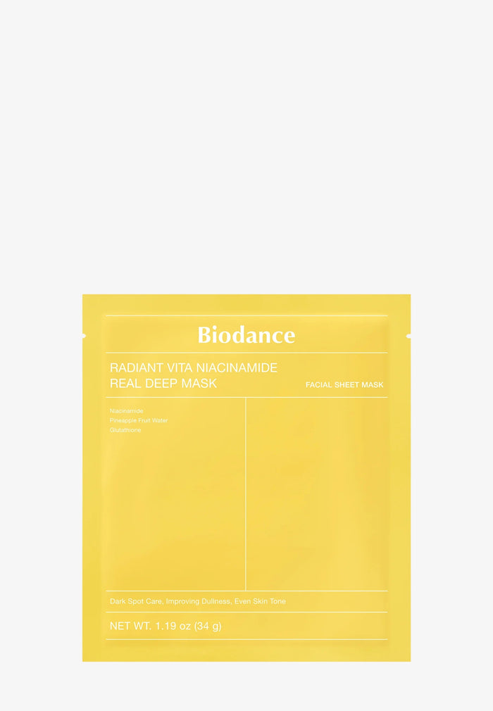 BIODANCE Radiant Vita Niacinamide Real Deep Mask (1pcs) - beautybuddy.nl