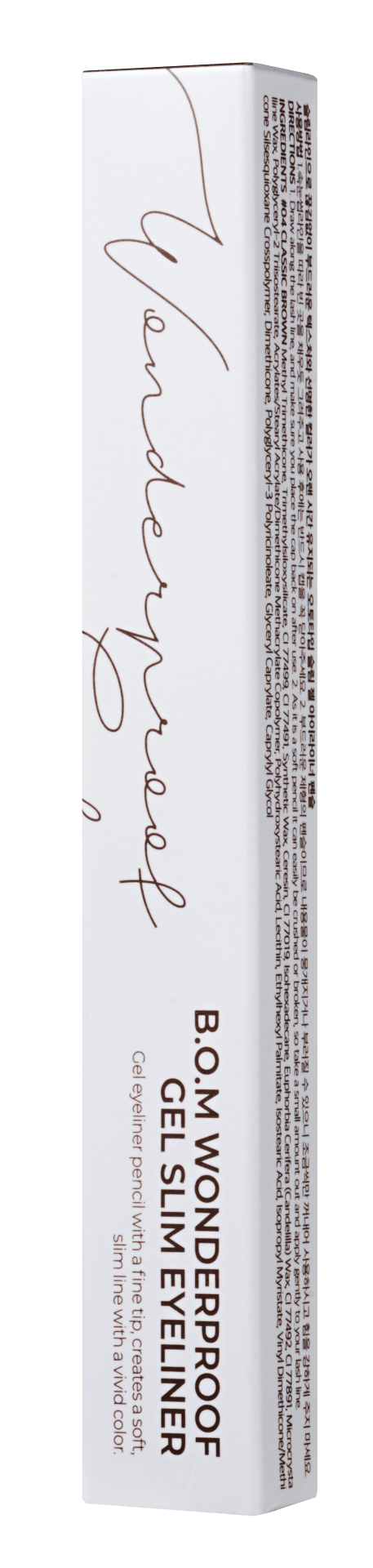 B.O.M Wonderproof Gel Slim Eyeliner (04 Classic Brown) - beautybuddy.nl