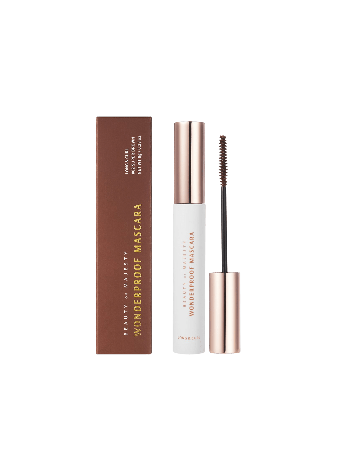 B.O.M Wonderproof Mascara Long & Curl (02 Super Brown) - beautybuddy.nl