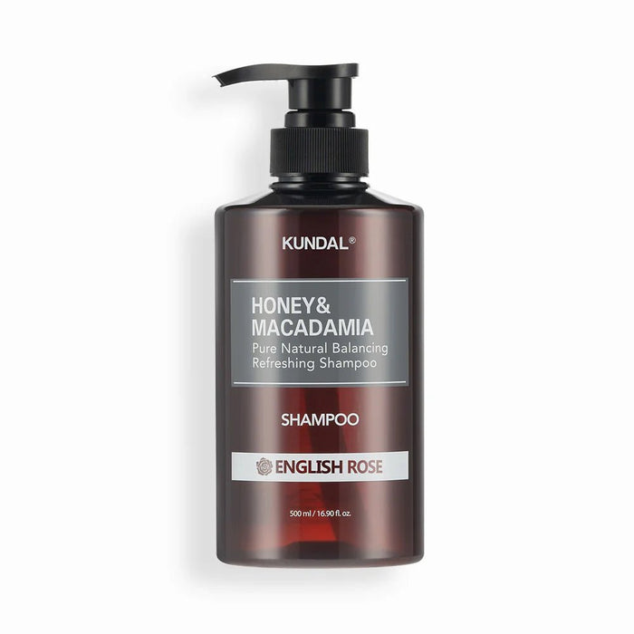 KUNDAL Honey & Macadamia Shampoo 500ml English Rose - beautybuddy.nl