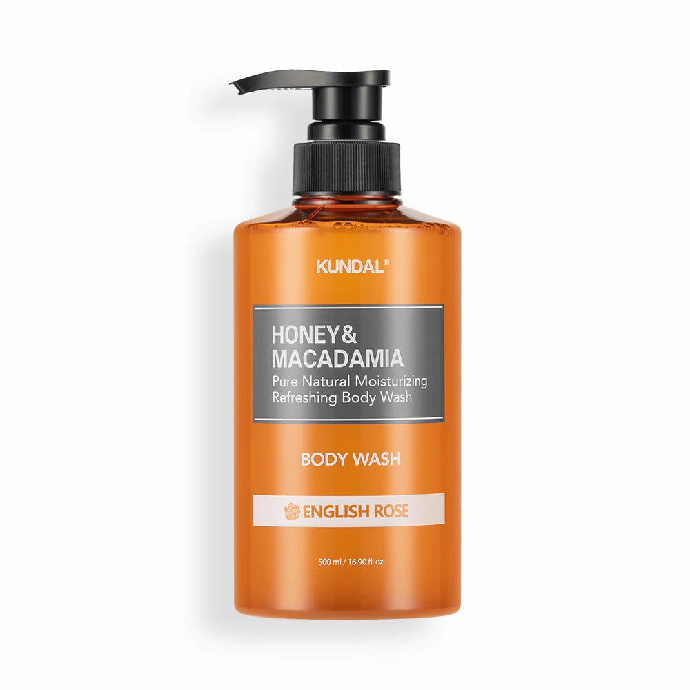 KUNDAL Pure Body Wash 500ml - English Rose - beautybuddy.nl