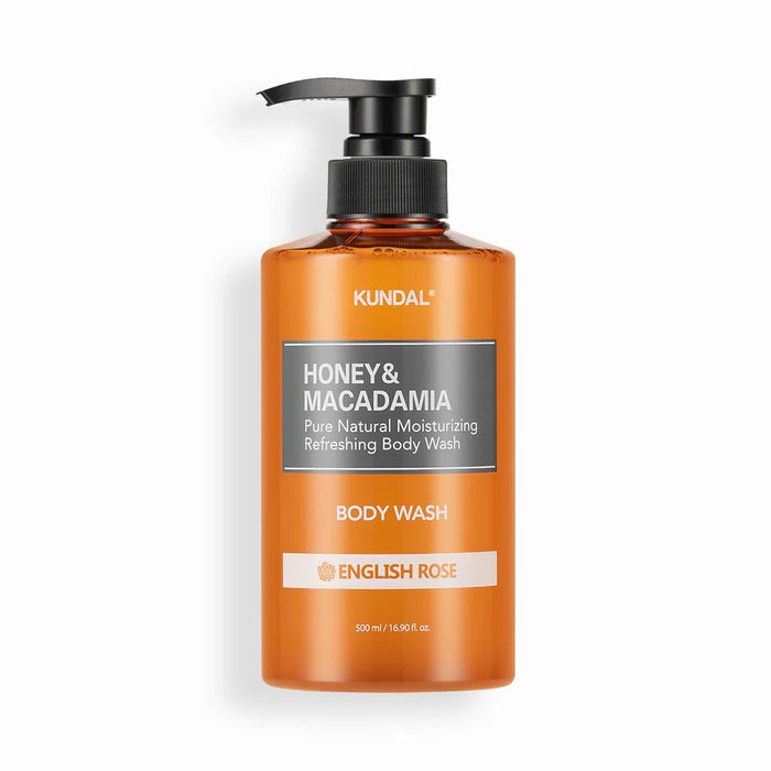 KUNDAL Pure Body Wash 500ml - English Rose - beautybuddy.nl