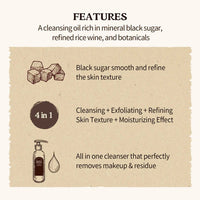 SKINFOOD Black Sugar Perfect Cleansing Oil - beautybuddy.nl