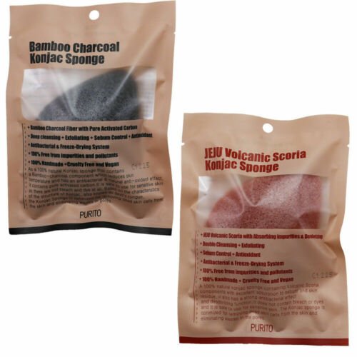 PURITO Bamboo Charcoal Konjac Sponge - beautybuddy.nl