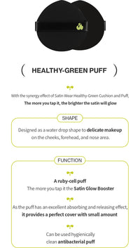 UNLEASHIA Healthy Green Cushion - beautybuddy.nl